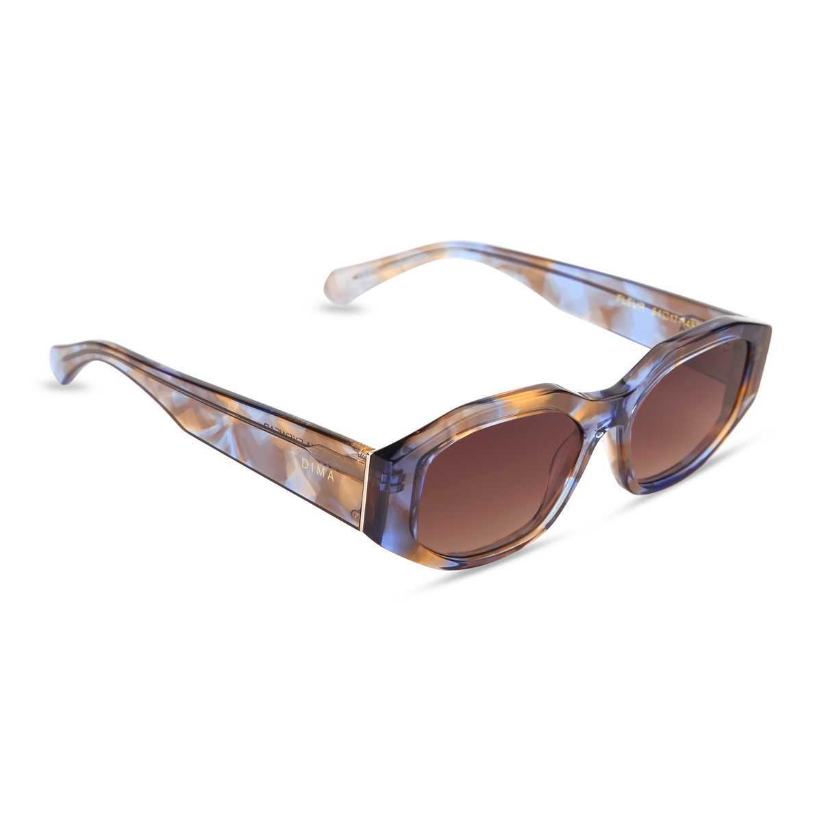 dima sunglass fleur crystal blue tortoise Frame brown gradient lens 2