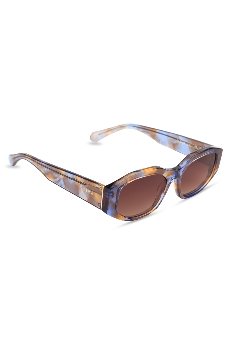 dima sunglass fleur crystal blue tortoise Frame brown gradient lens 2