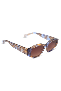 dima sunglass fleur crystal blue tortoise Frame brown gradient lens 2