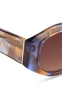 dima sunglass fleur crystal blue tortoise Frame brown gradient lens 4