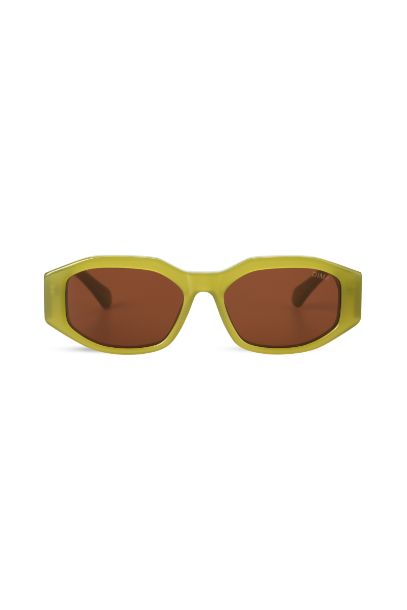 dima sunglass fleur milky olive frame brown lens 1
