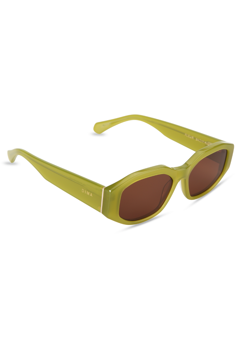 dima sunglass fleur milky olive frame brown lens 2