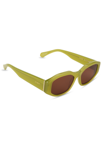 dima sunglass fleur milky olive frame brown lens 2