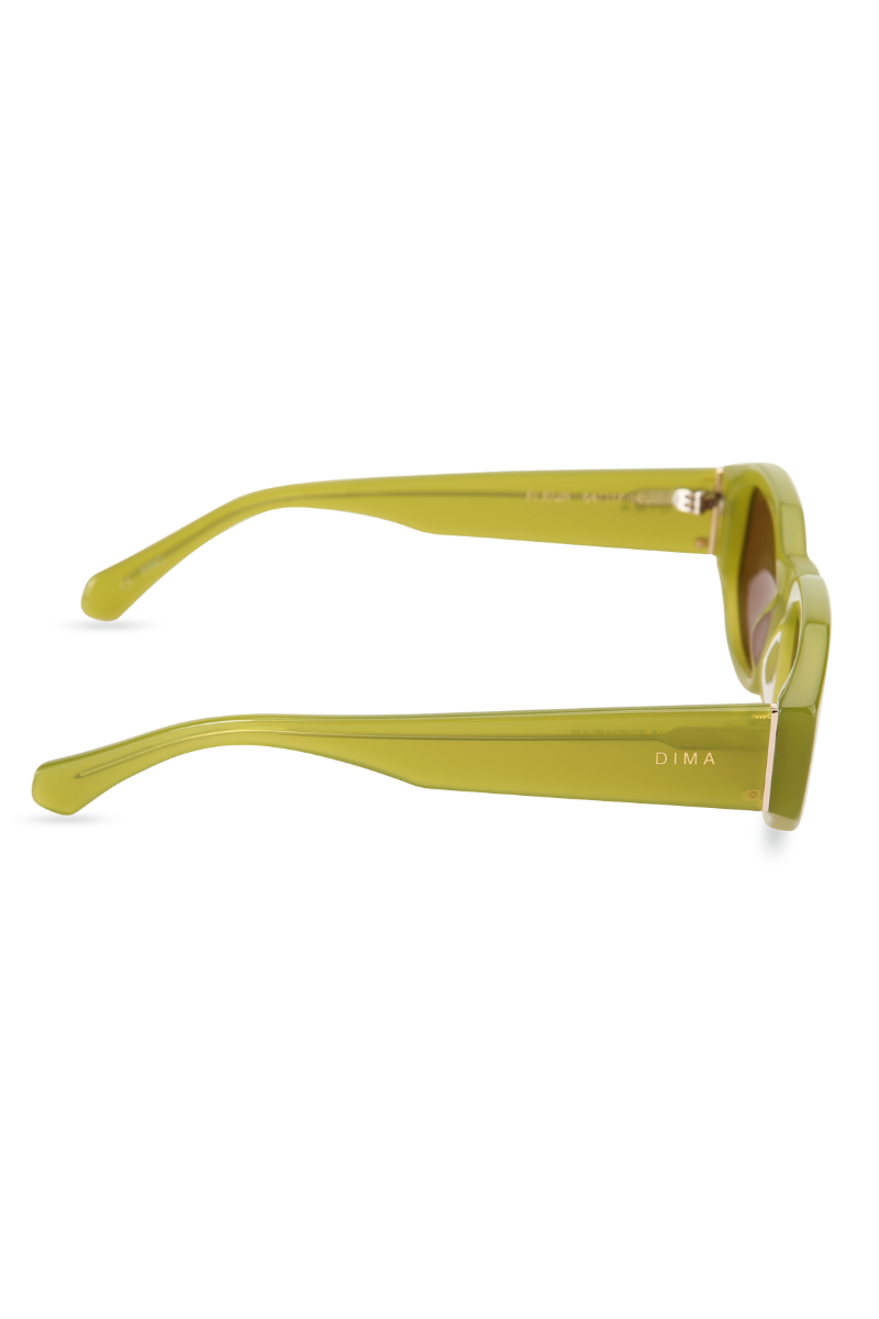 dima sunglass fleur milky olive frame brown lens 3
