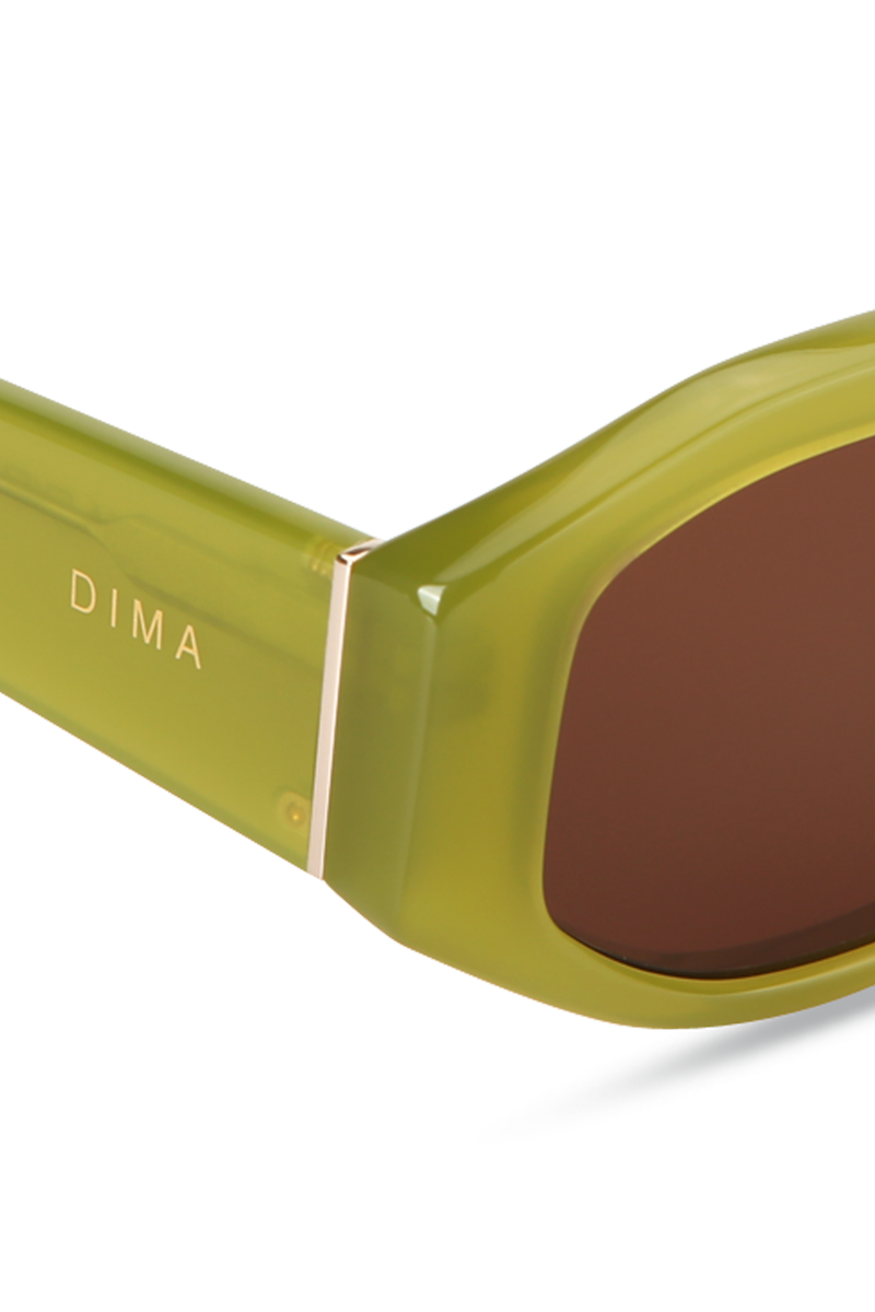 dima sunglass fleur milky olive frame brown lens 4