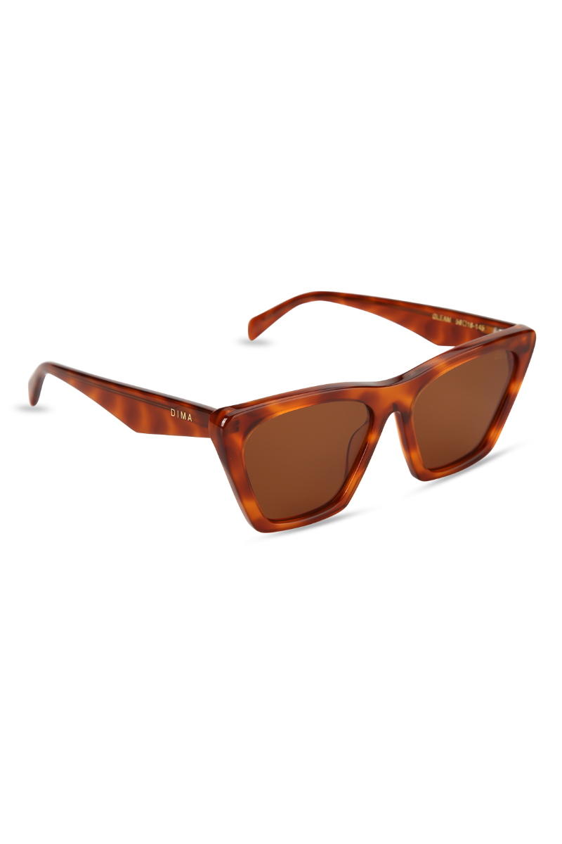 dima sunglass gleam amber tortoise frame brown lens 2