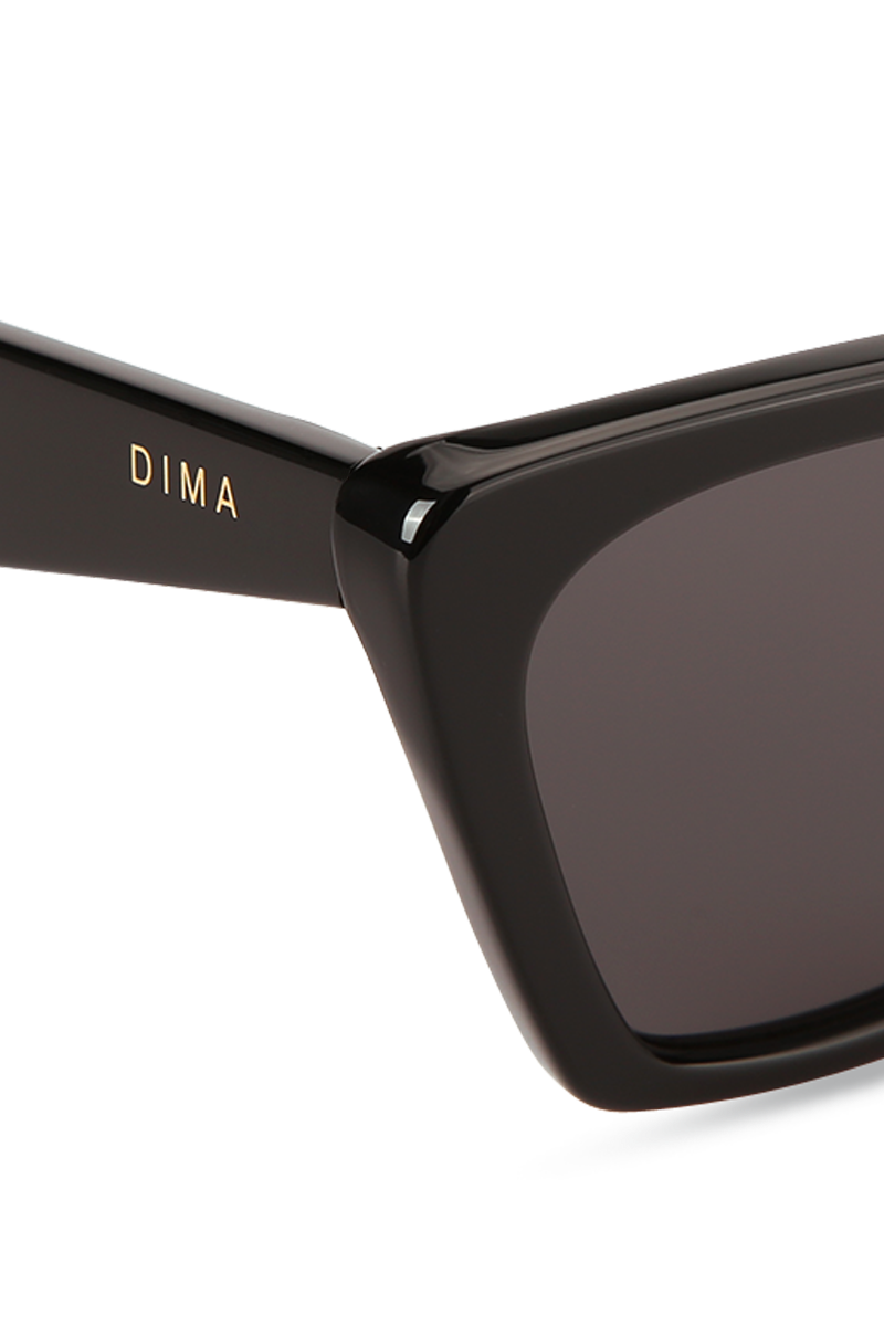 Lens Gleam Gleam Black Cat Eye Sunglasses for Women - Grey Lens | DIMA Eyewear ...