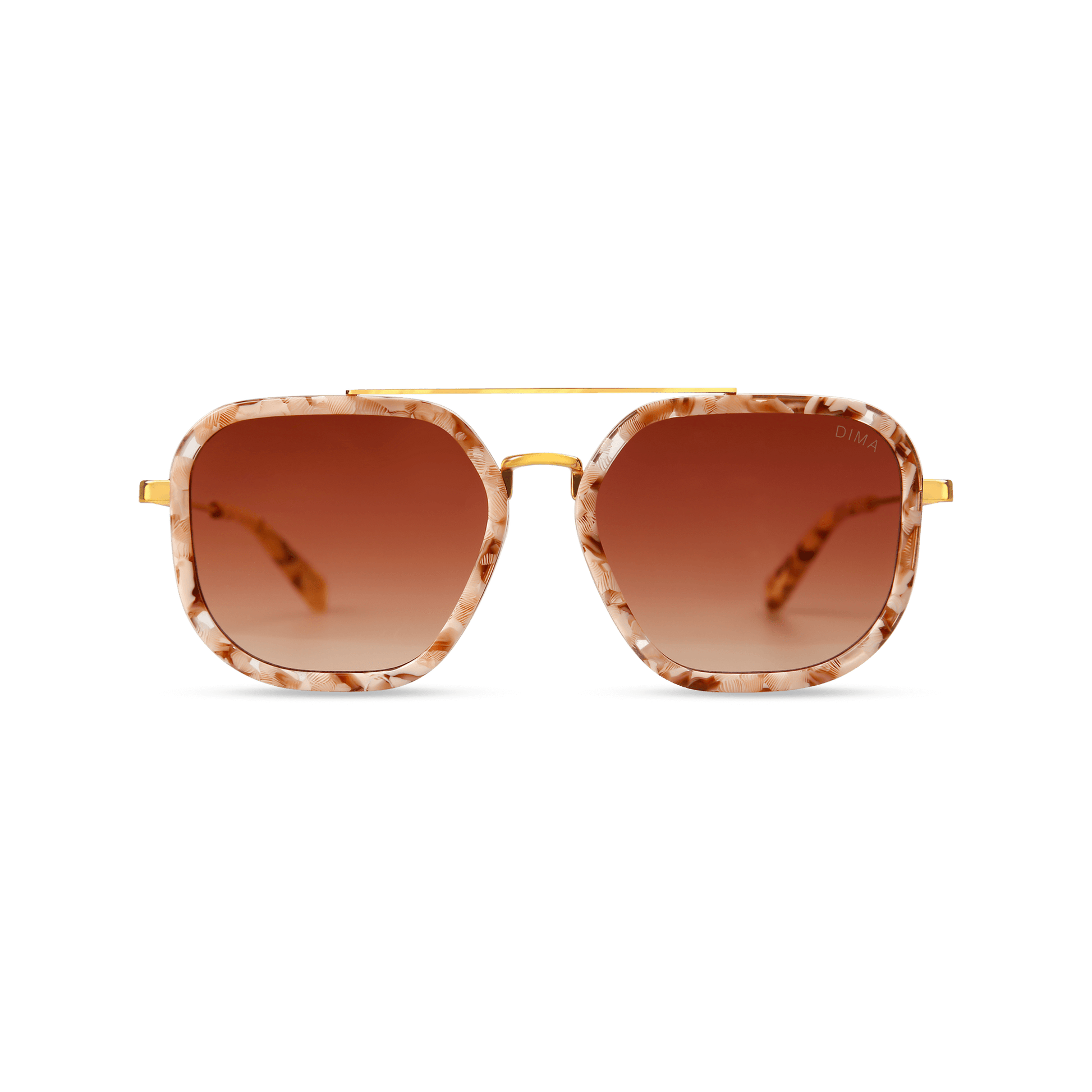 dima sunglass halle gold beige tortoise frame rosewood gradient lens 1