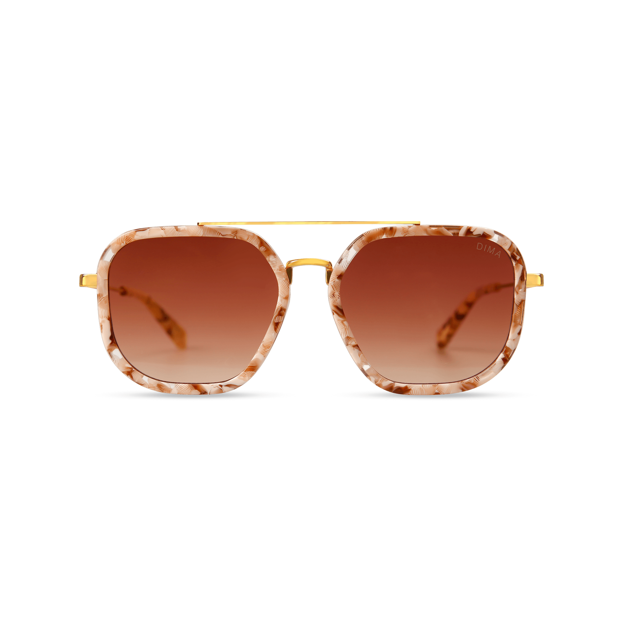 dima sunglass halle gold beige tortoise frame rosewood gradient lens 1
