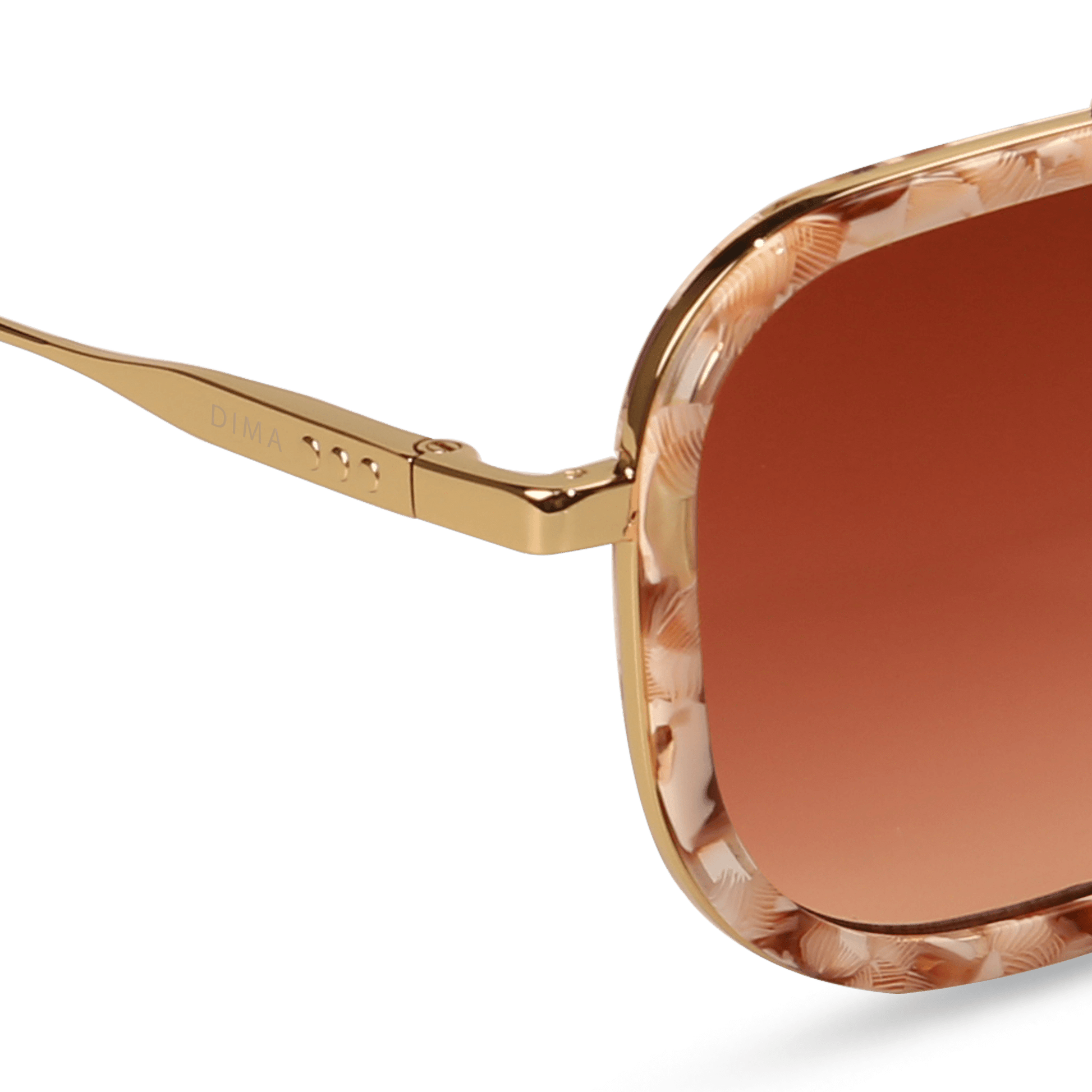 dima sunglass halle gold beige tortoise frame rosewood gradient lens 4