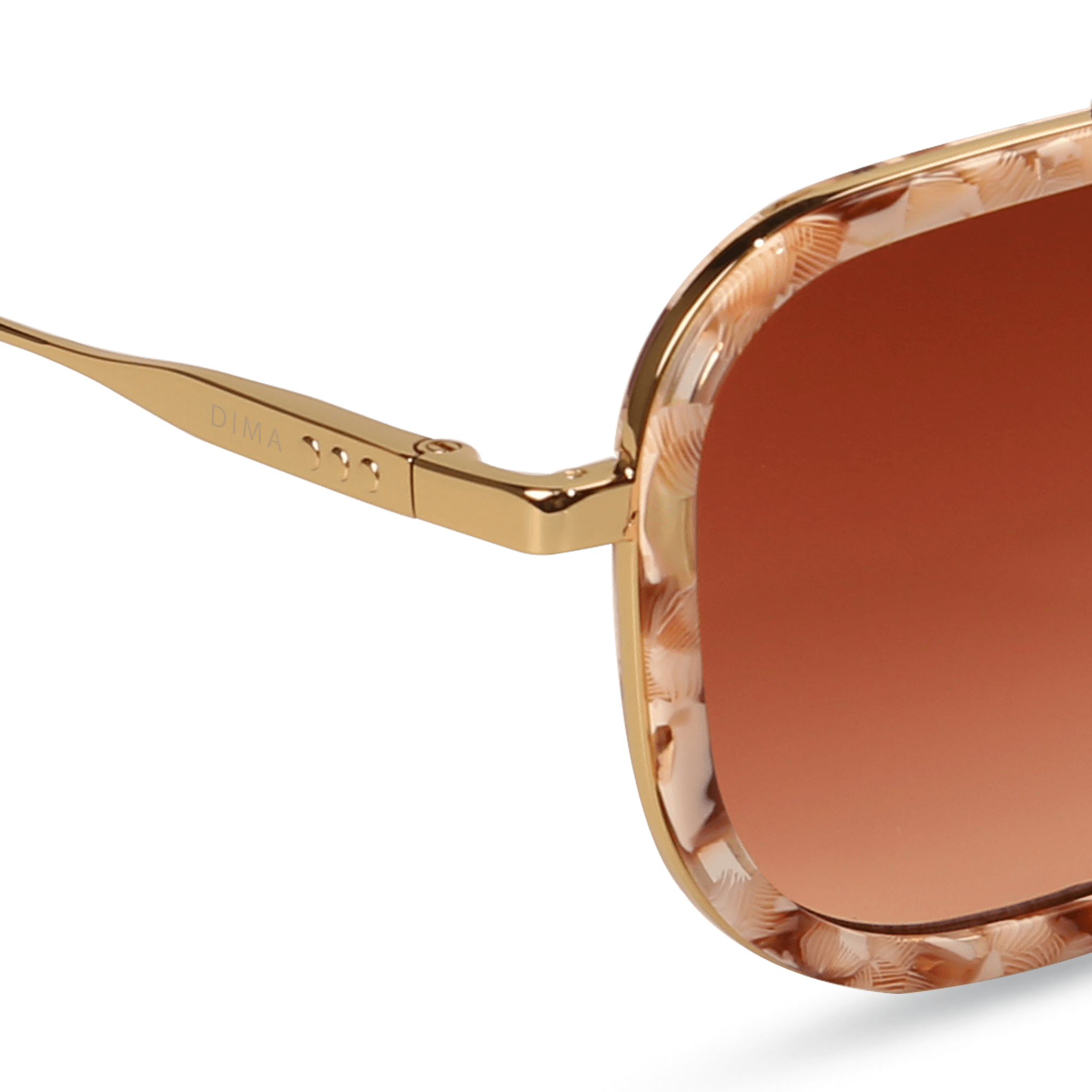 dima sunglass halle gold beige tortoise frame rosewood gradient lens 4