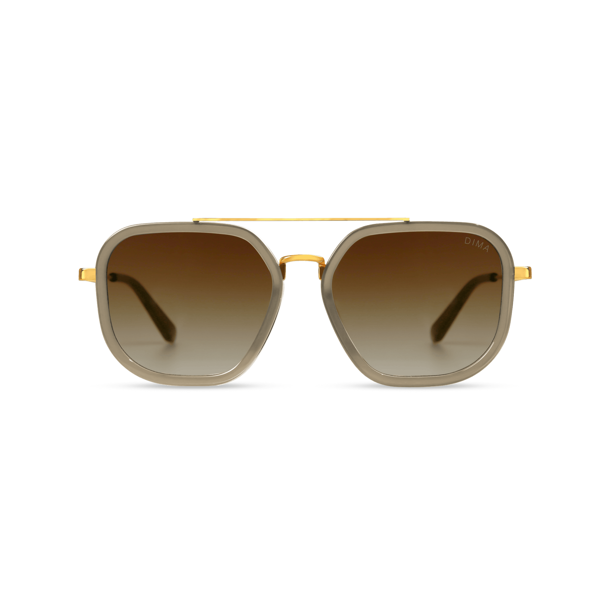 dima sunglass halle gold brown frame brown gradient lens 1