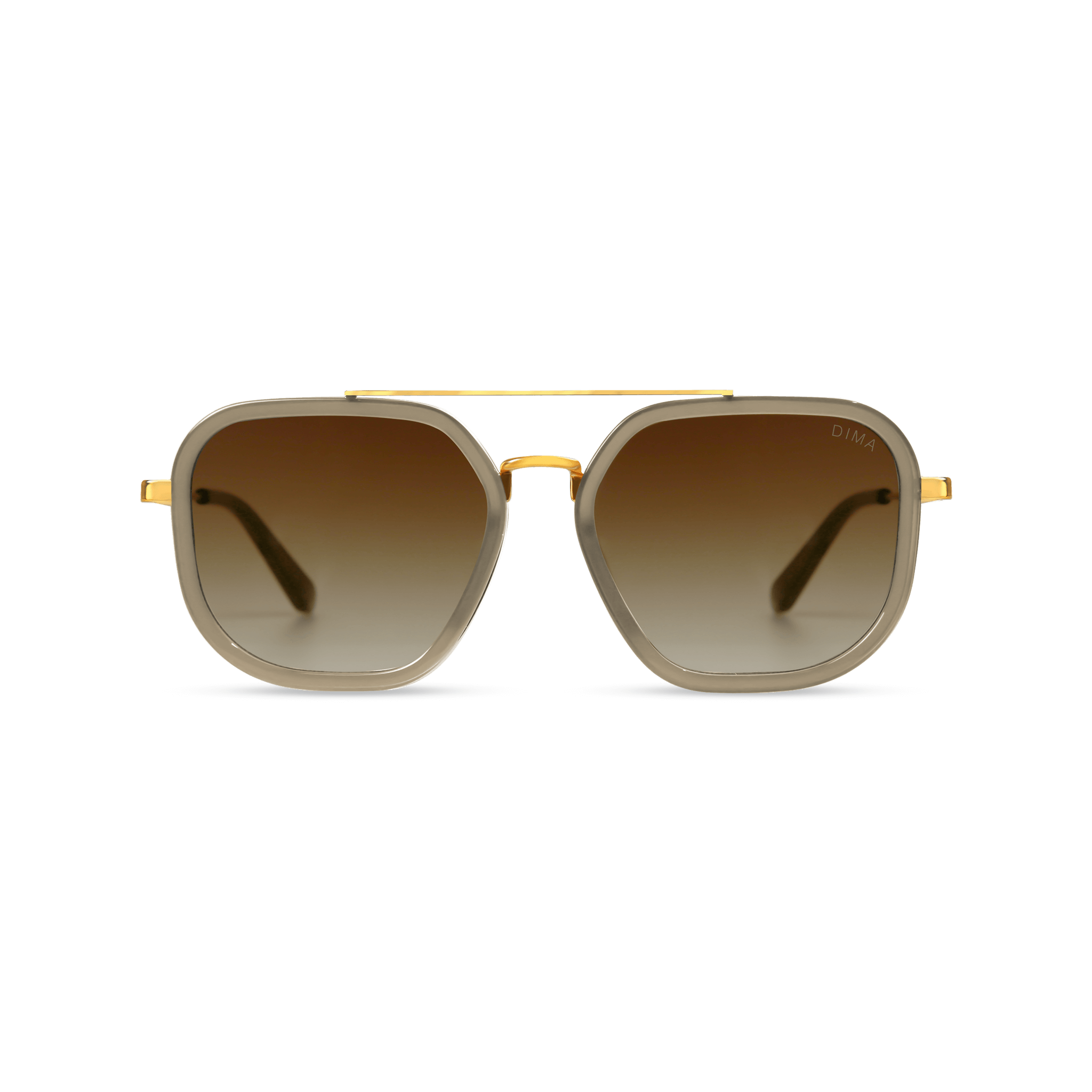 dima sunglass halle gold brown frame brown gradient lens 1