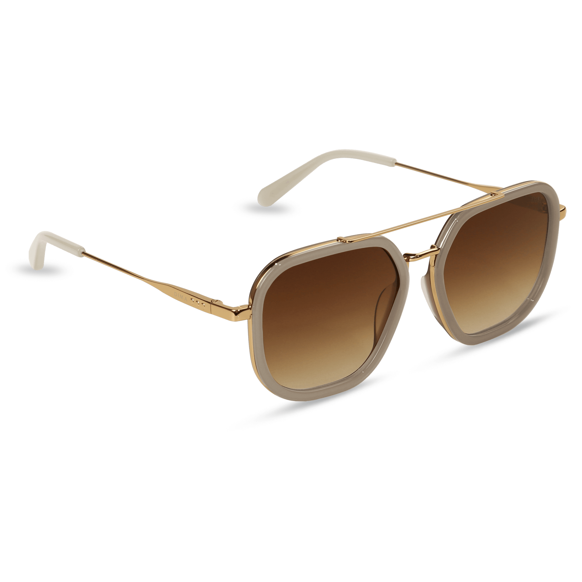 dima sunglass halle gold brown frame brown gradient lens 2