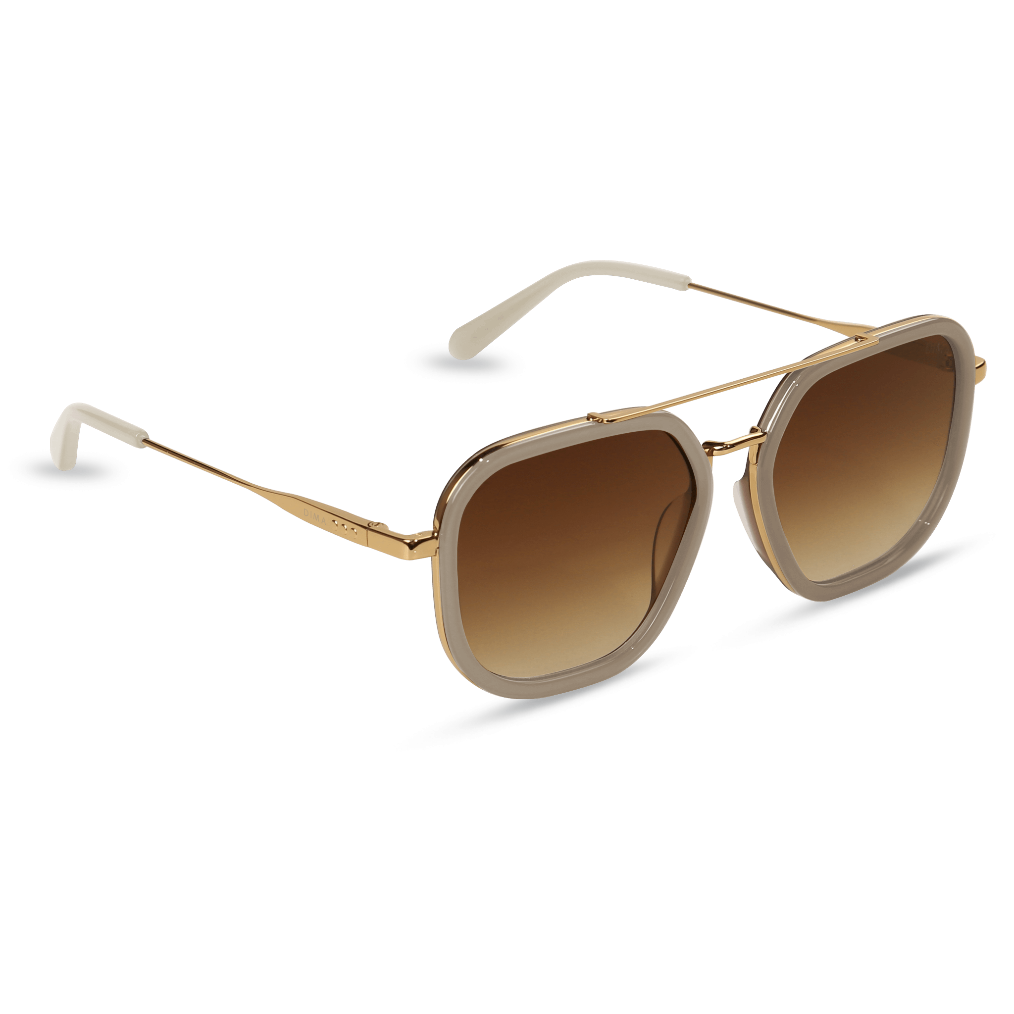 dima sunglass halle gold brown frame brown gradient lens 2