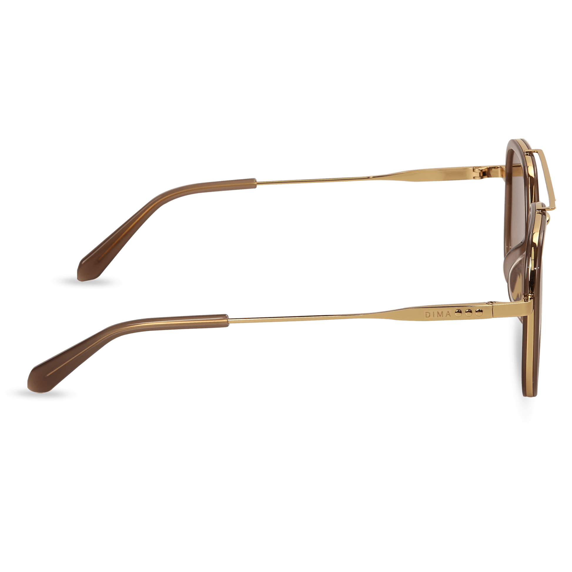 dima sunglass halle gold brown frame brown gradient lens 3