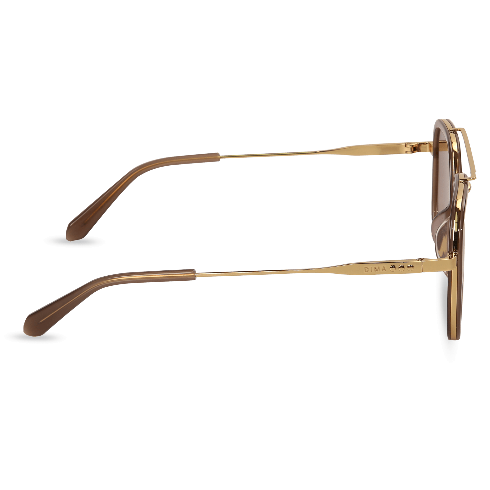dima sunglass halle gold brown frame brown gradient lens 3