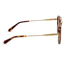 dima sunglass halle gold dark tortoise frame deep rose lens 3