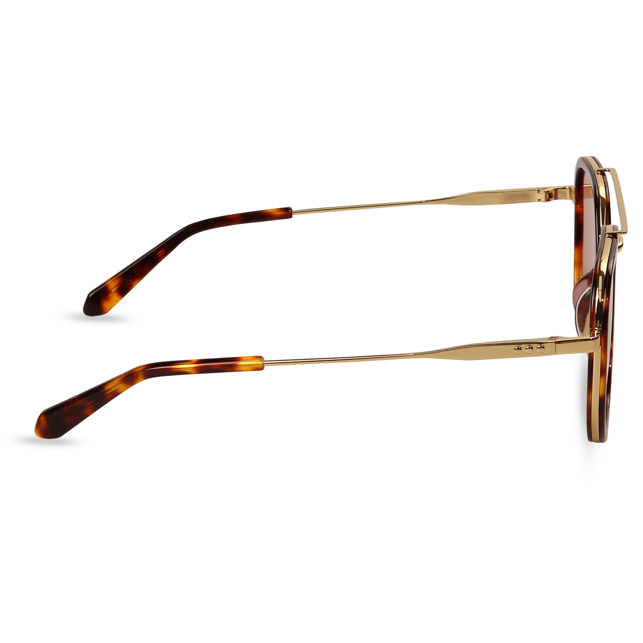 dima sunglass halle gold dark tortoise frame deep rose lens 3