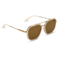 dima sunglass halle gold ivory frame gold mirror lens 2