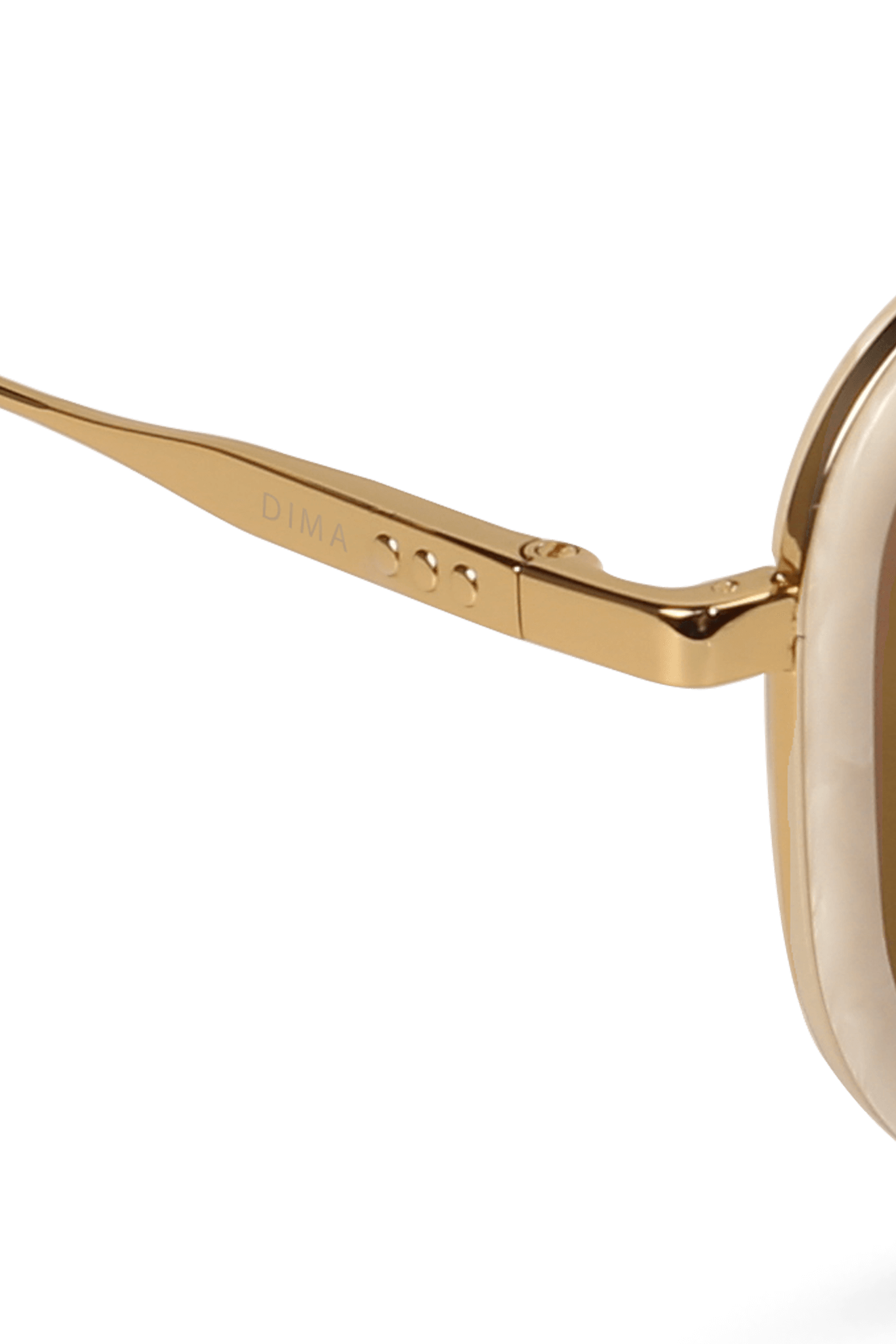 dima sunglass halle gold ivory frame gold mirror lens 4