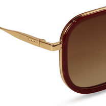 dima sunglass halle gold maroon frame brown gradient lens 4