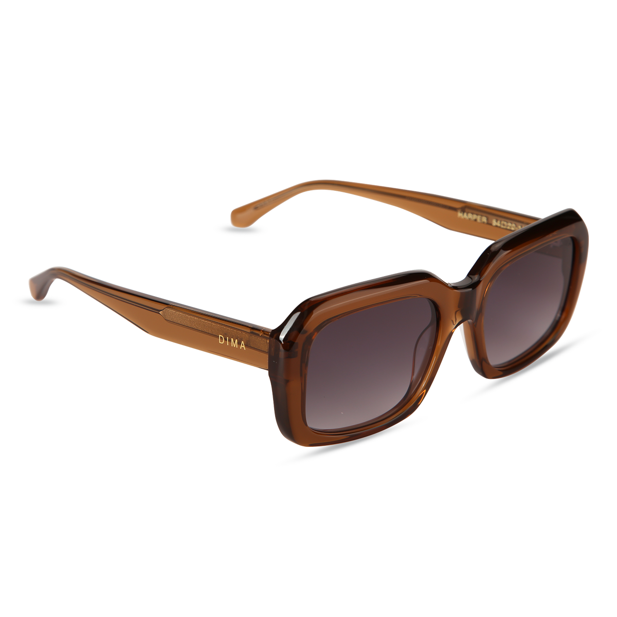dima sunglass harper crystal brown frame grey gradient lens 2