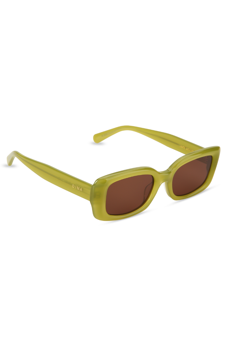 dima sunglass jade milky olive frame brown lens 2