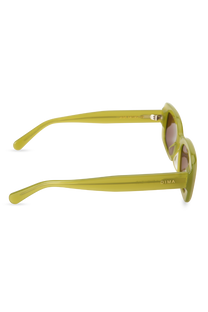 dima sunglass jade milky olive frame brown lens 3