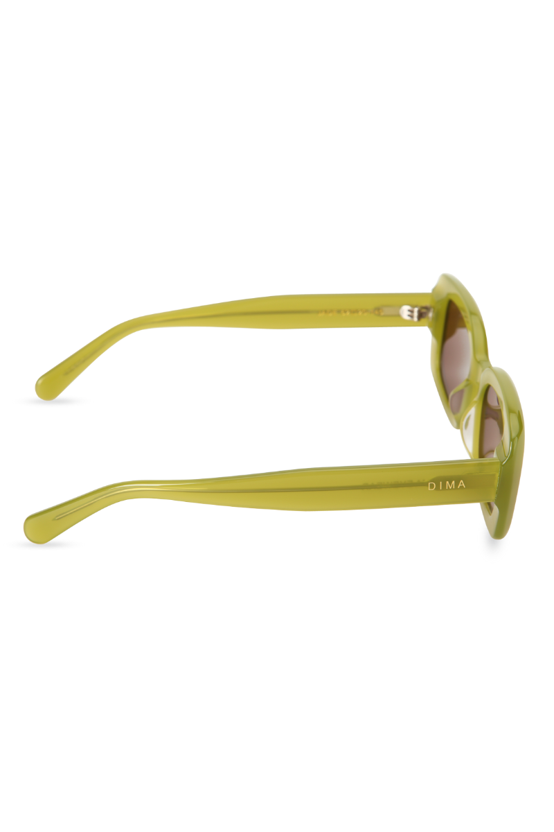 dima sunglass jade milky olive frame brown lens 3