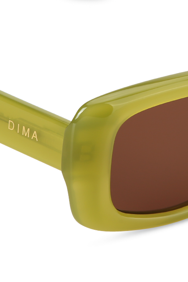 dima sunglass jade milky olive frame brown lens 4