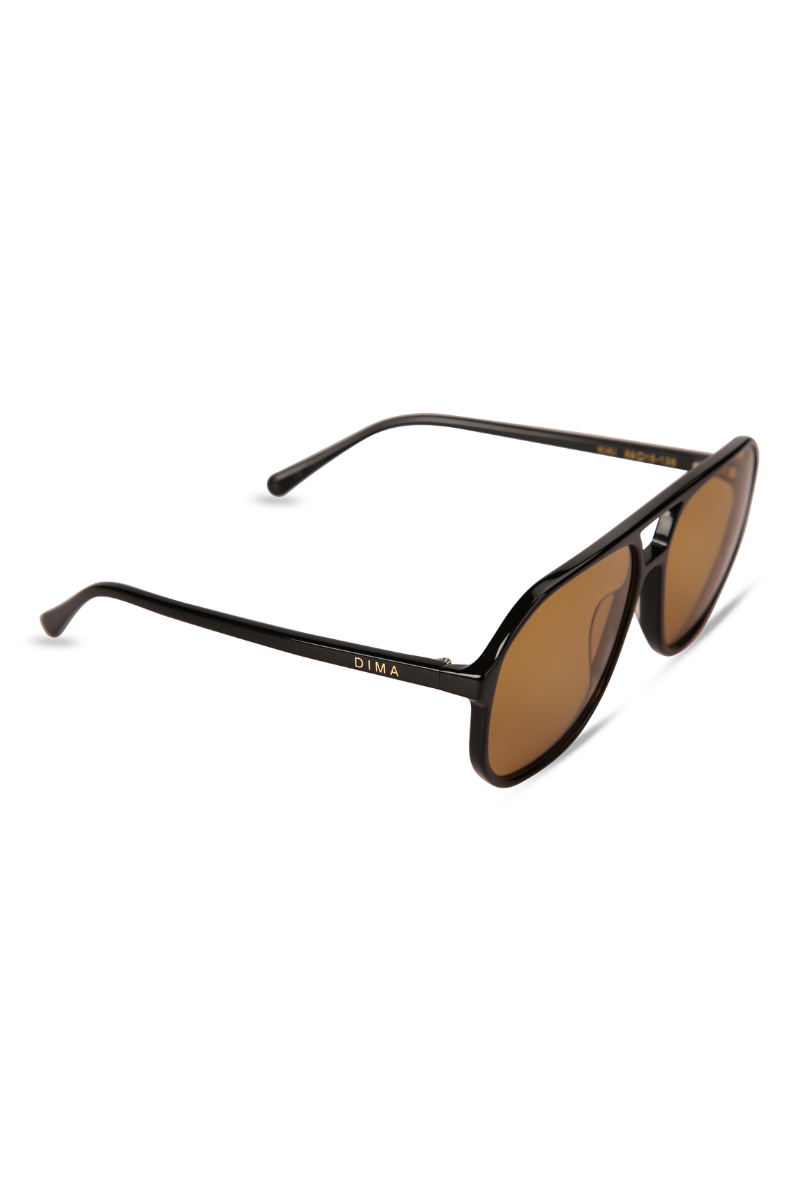 dima sunglass kiki black frame brown lens 2
