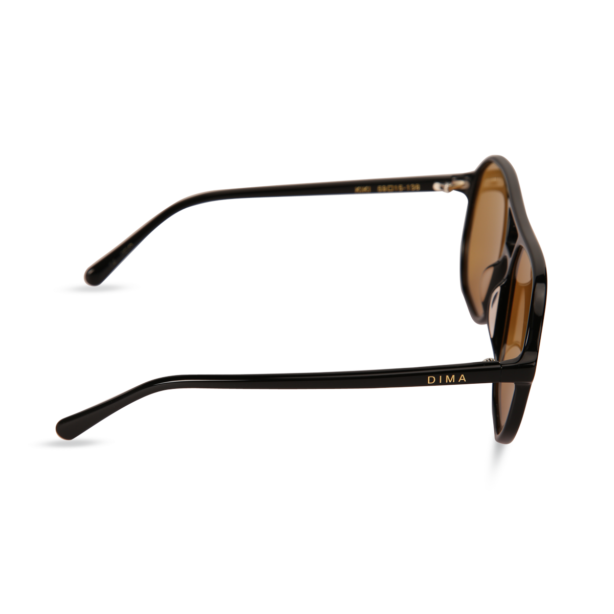 dima sunglass kiki black frame brown lens 3