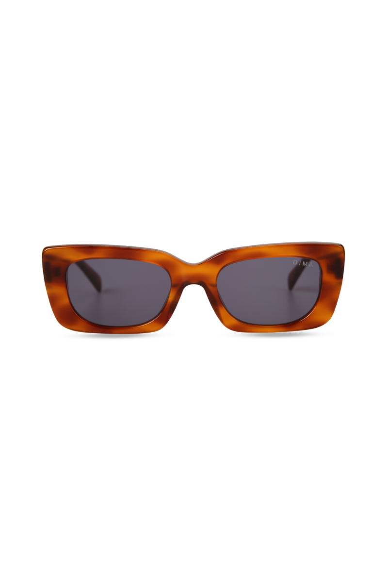 dima sunglass lola amber tortoise frame dark blue lens 1