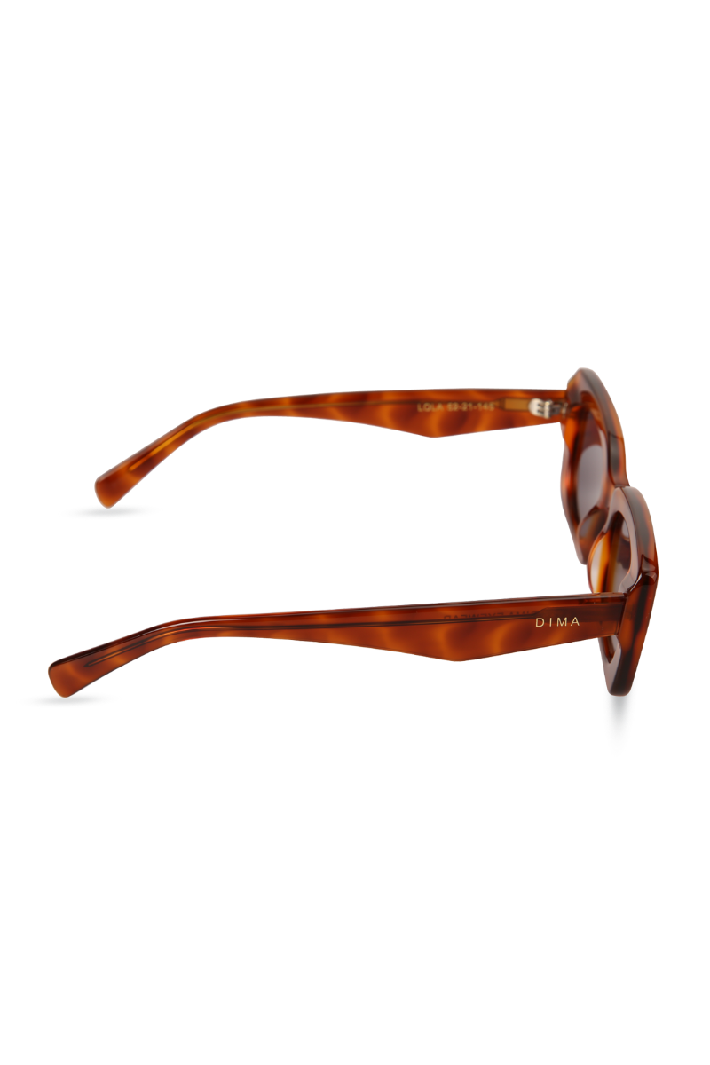 dima sunglass lola amber tortoise frame dark blue lens 3