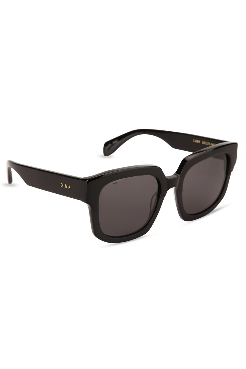 dima sunglass luna black frame grey lens 2