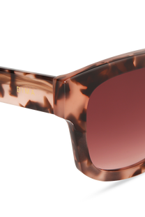 dima sunglass luna pink tortoise frame redwood gradient lens 4