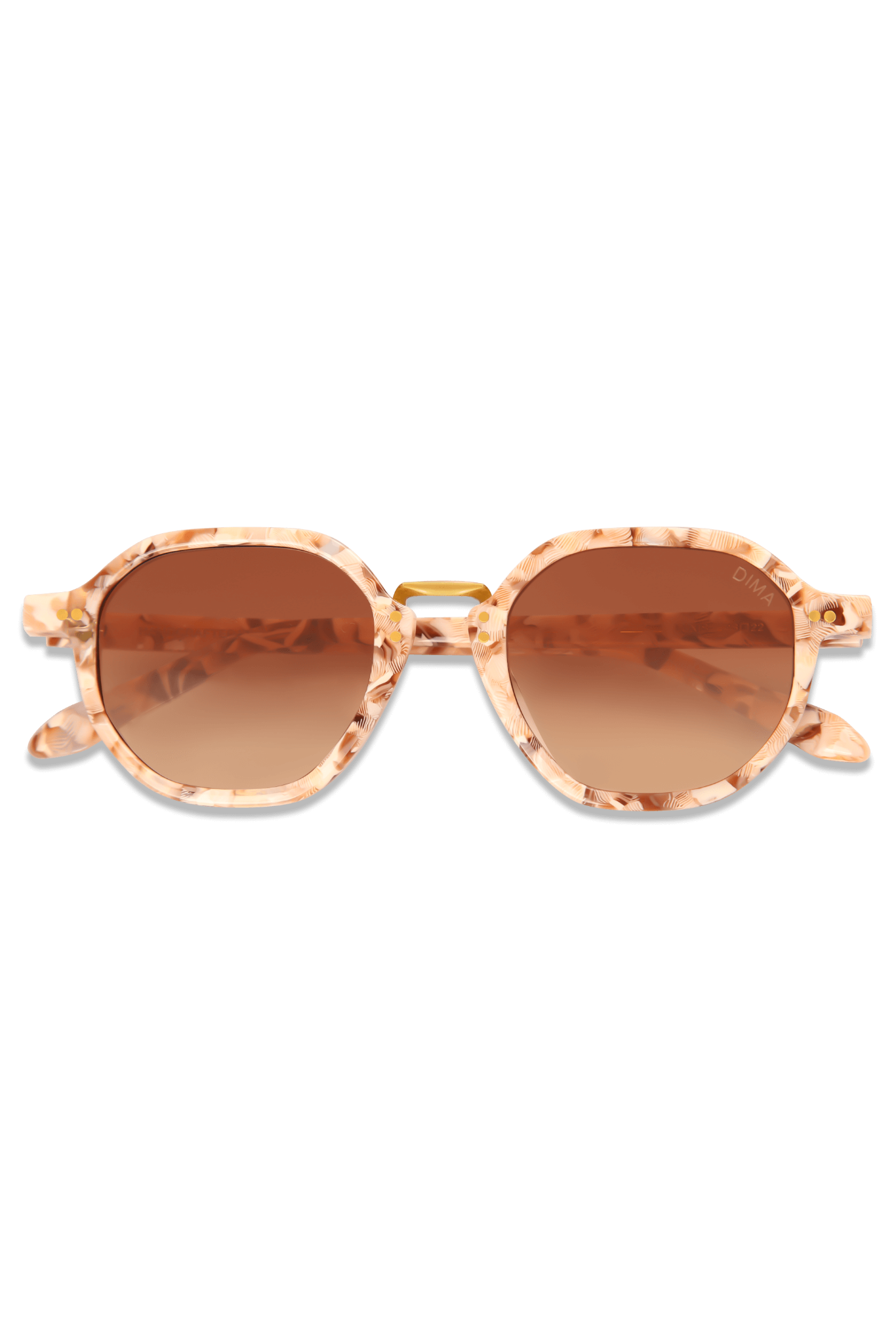 dima sunglass luxis pink pearl frame brown gradient lens 1