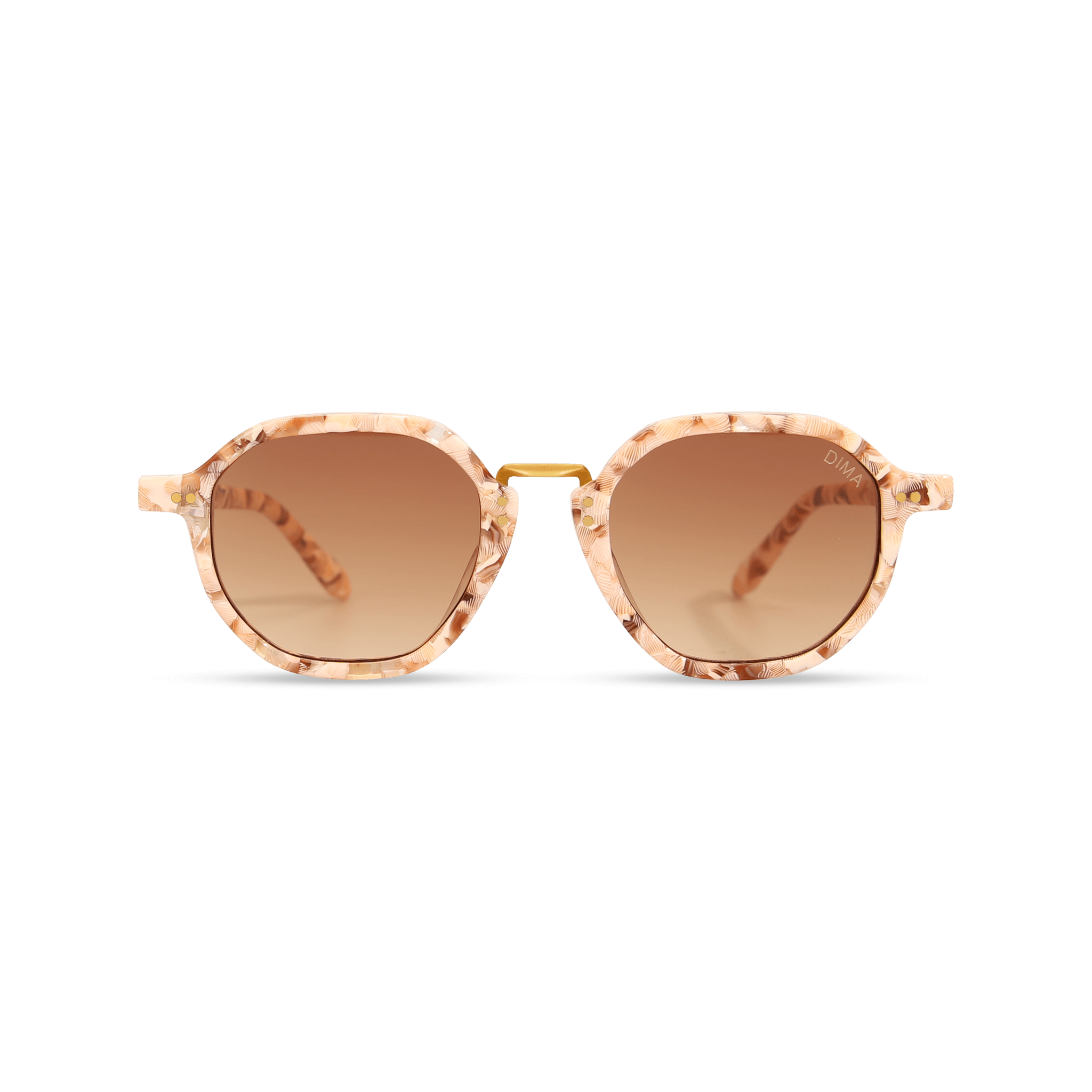 dima sunglass luxis pink pearl frame brown gradient lens 2