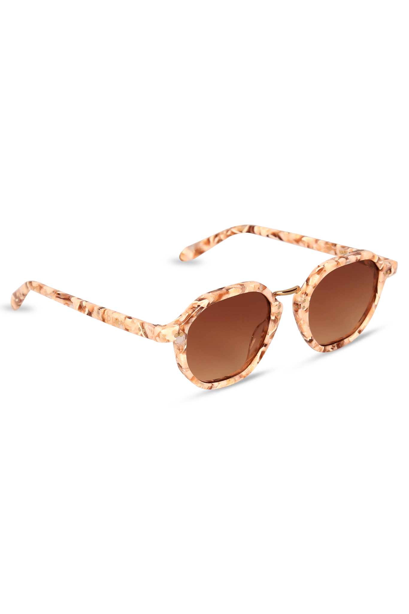 dima sunglass luxis pink pearl frame brown gradient lens 4