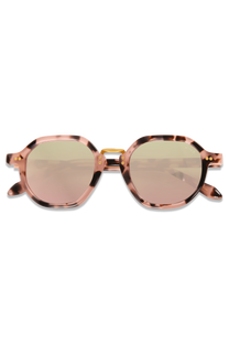 dima sunglass luxis pink tortoise frame pink mirror lens 1