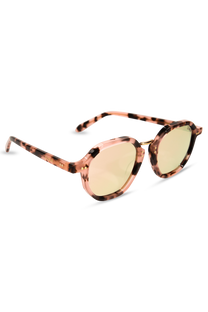 dima sunglass luxis pink tortoise frame pink mirror lens 4