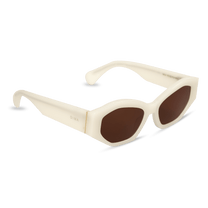 dima sunglass mia milky white frame brown lens 2