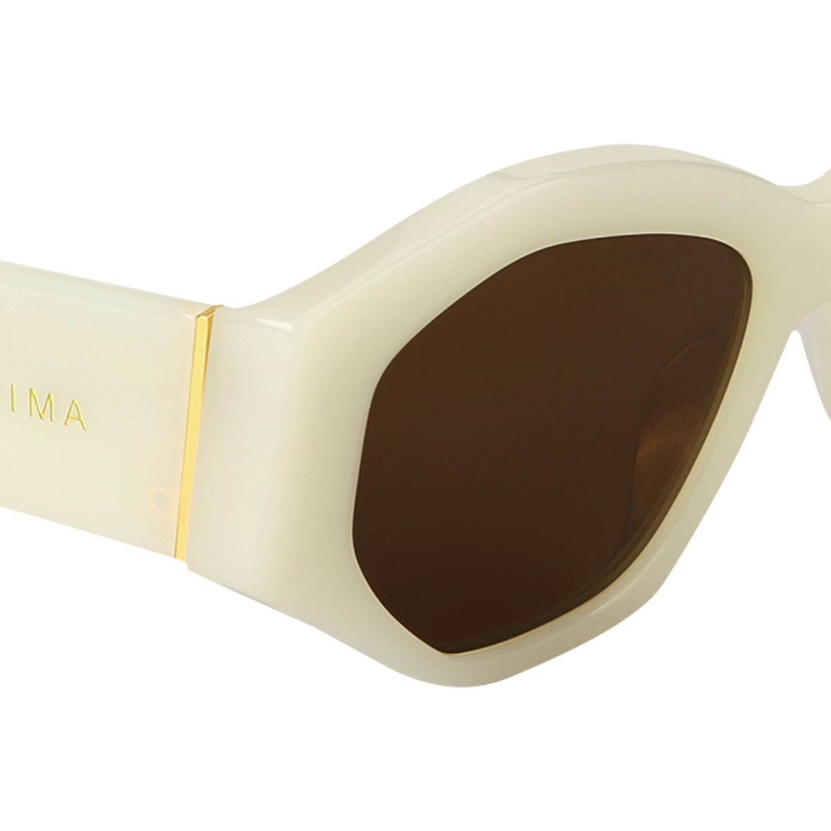 dima sunglass mia milky white frame brown lens 4