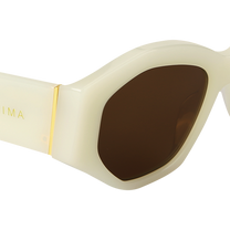 dima sunglass mia milky white frame brown lens 4