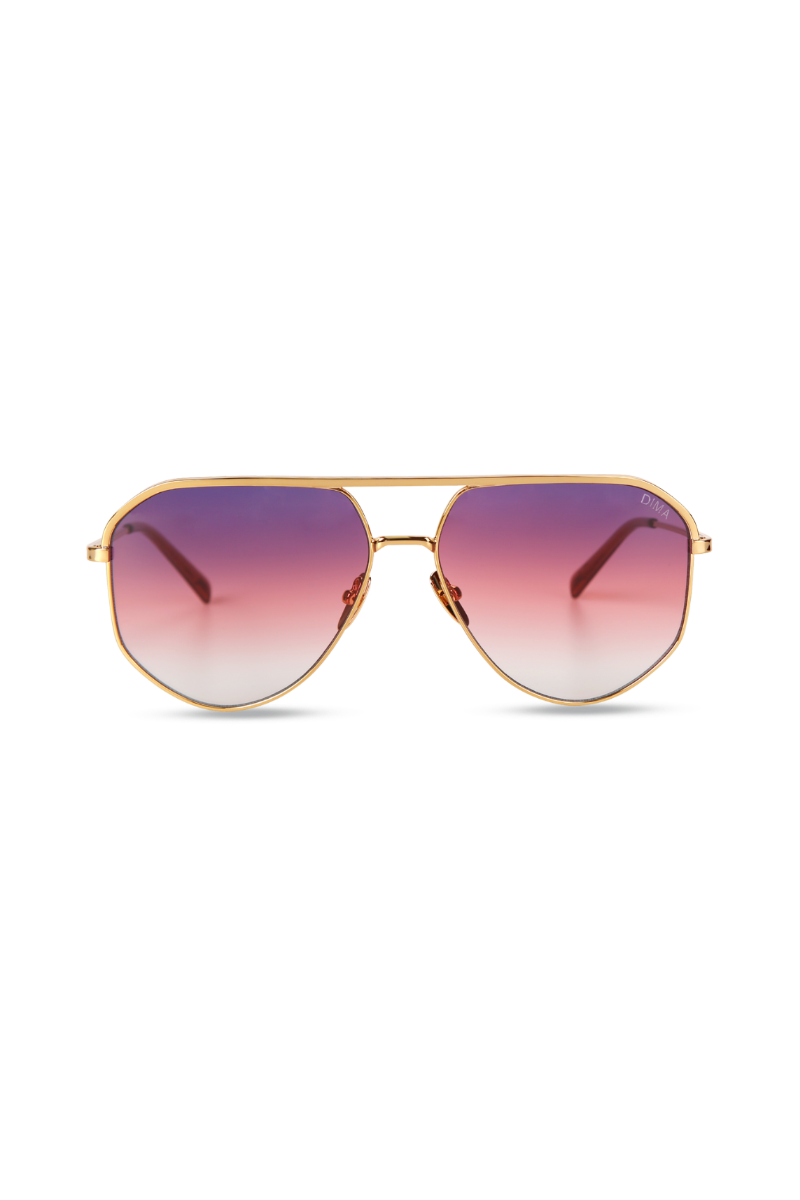 dima sunglass nova gold crystal wine frame triple gradient lens 1