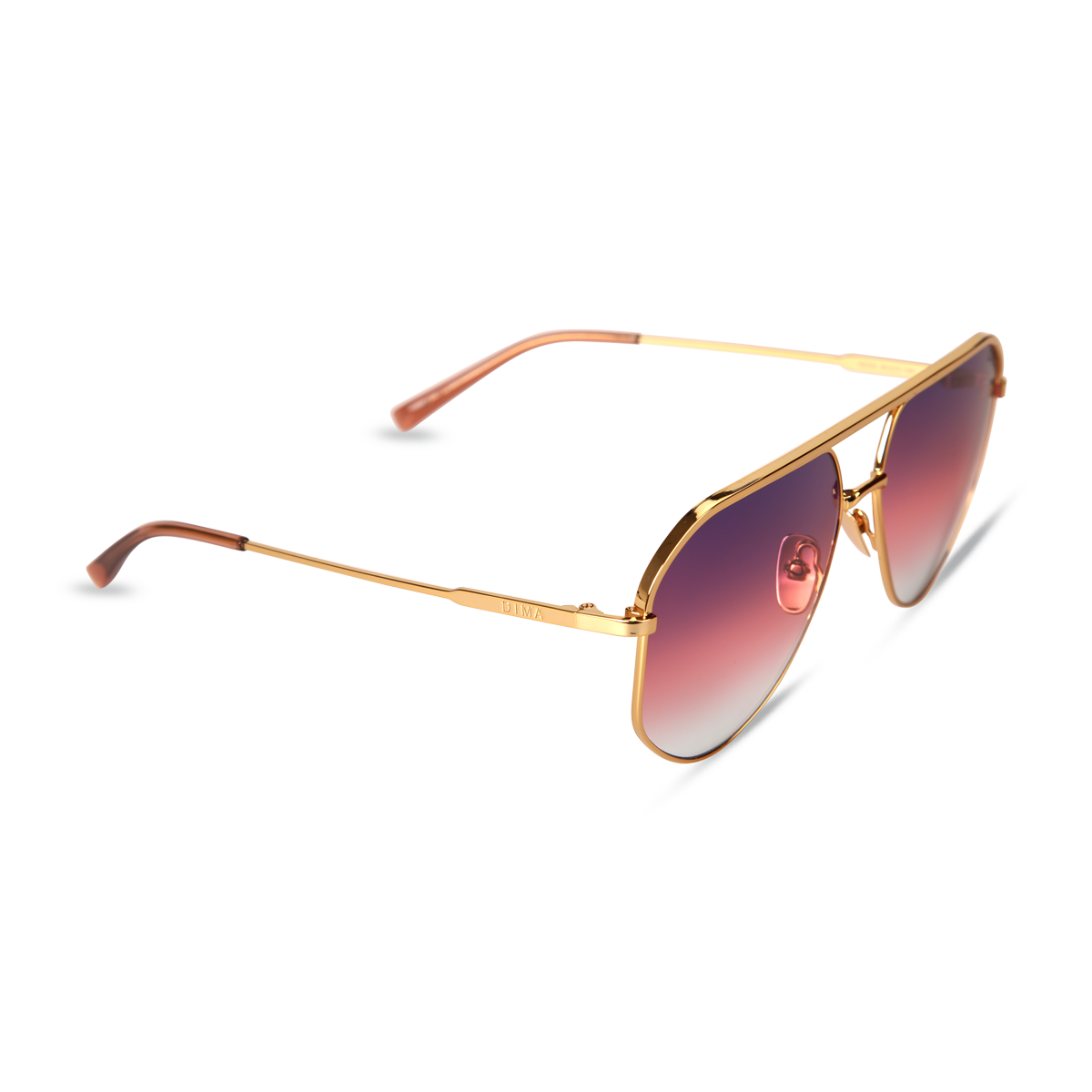 dima sunglass nova gold crystal wine frame triple gradient lens 2