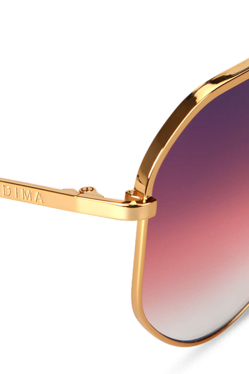 dima sunglass nova gold crystal wine frame triple gradient lens 4