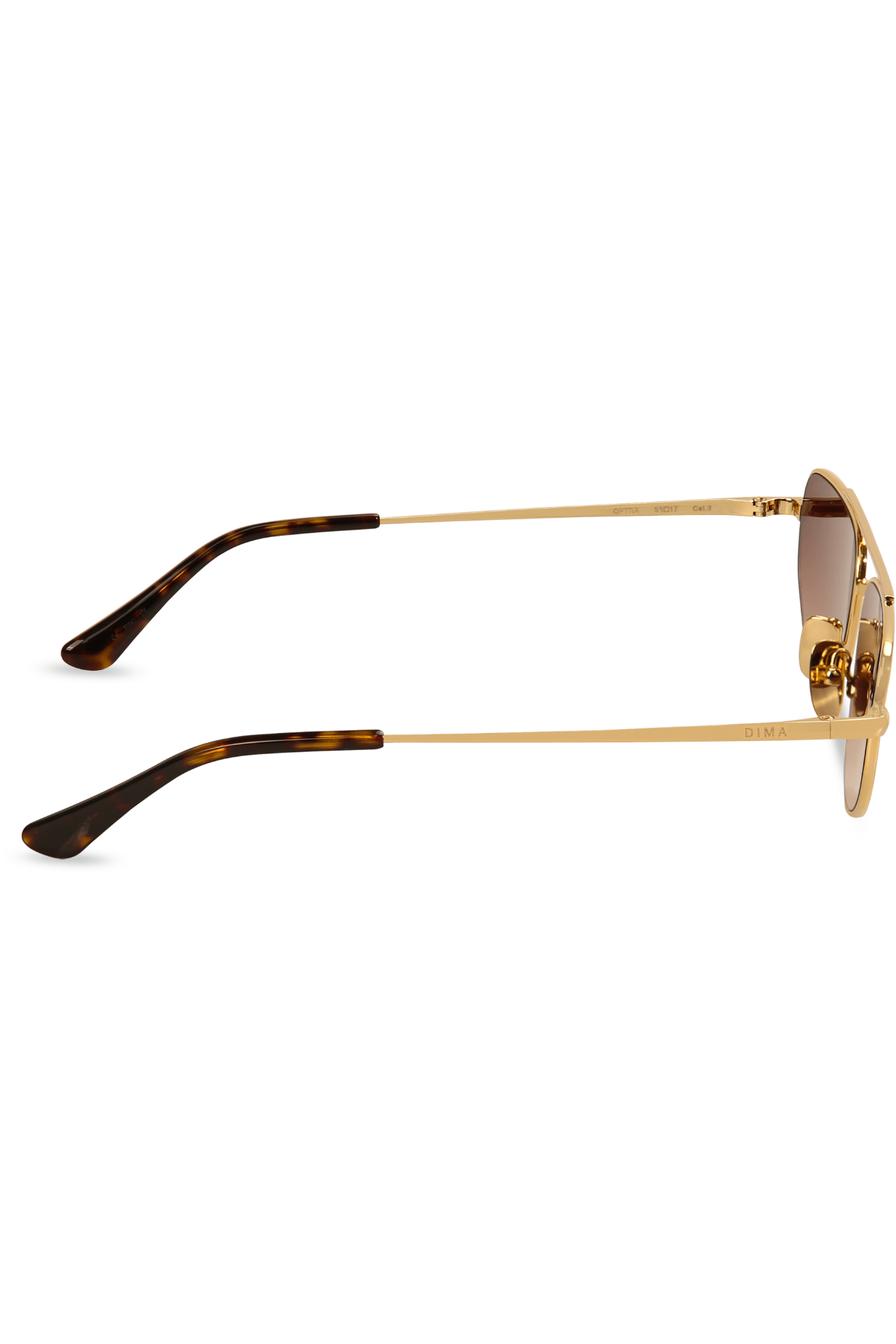 dima sunglass optra gold dark tortoise frame brown gradient lens 3