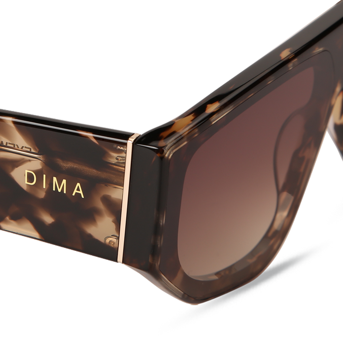 dima sunglass reese blonde tortoise frame brown gradient lens 4